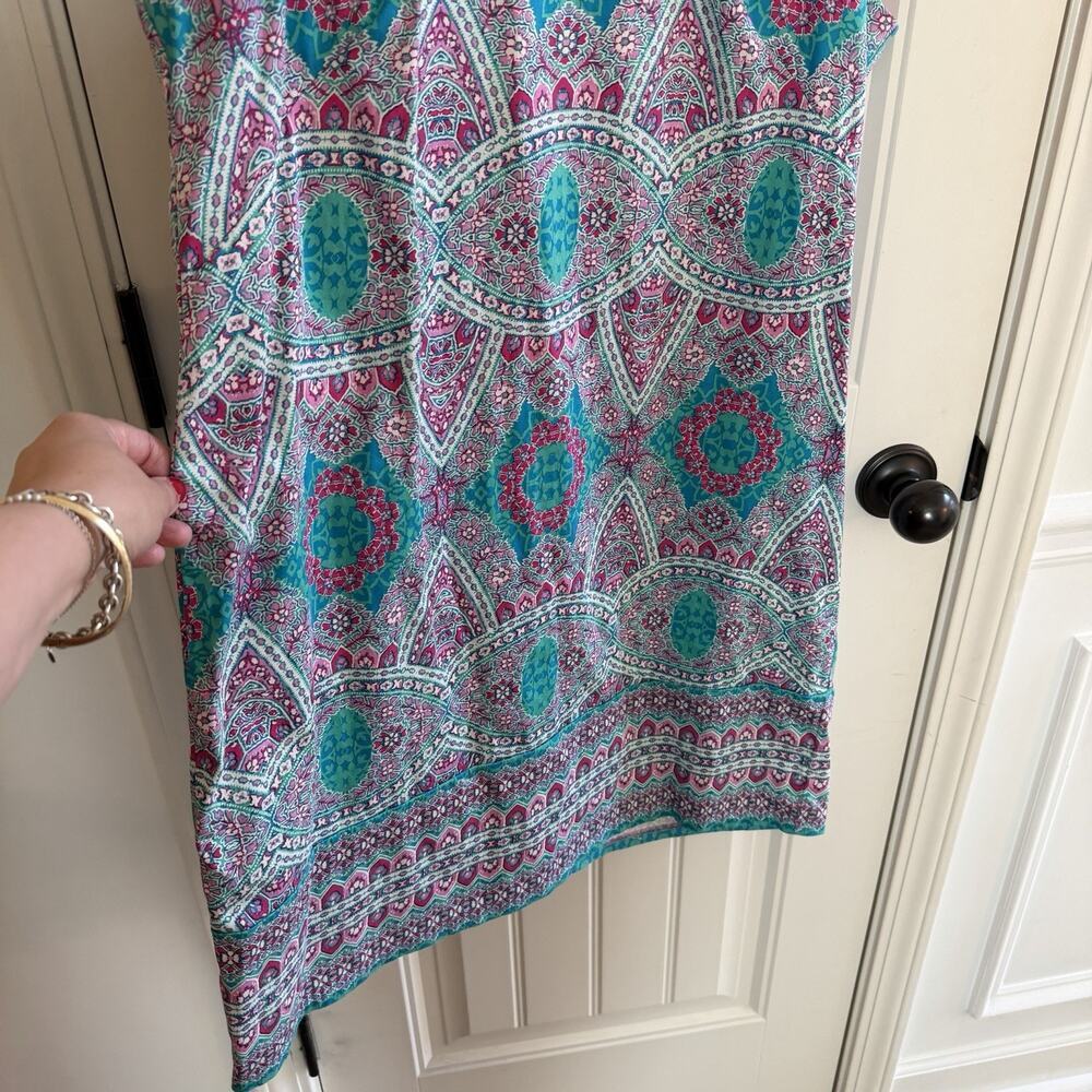 London Times Women's Sleeveless Patterned Dress US Size 14 Multicolor - Picture 3 of 9
